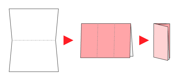 DM折りの折り方